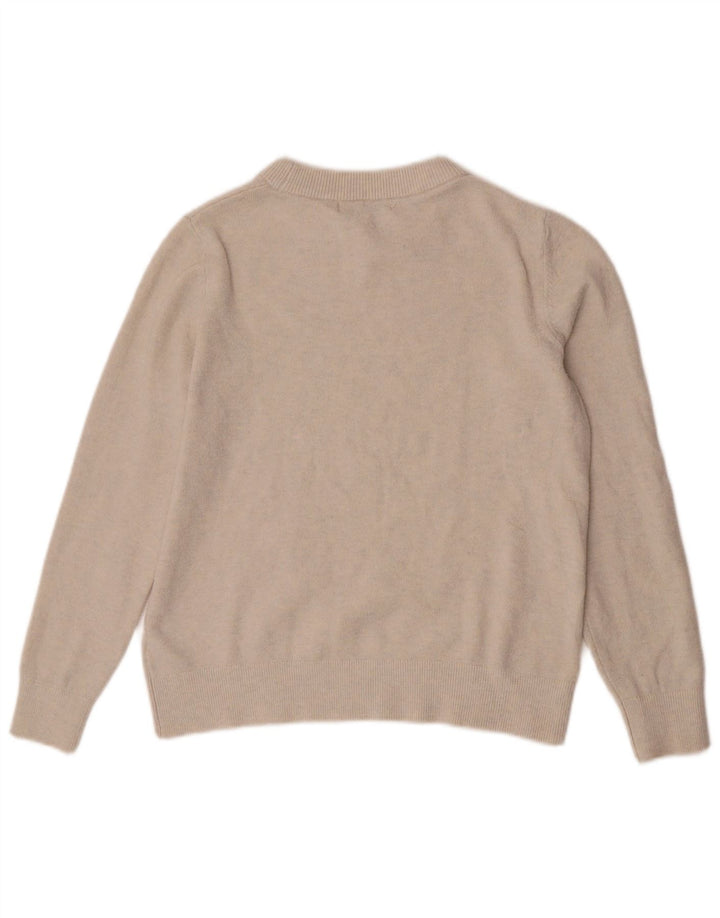 Marks & Spencer Pull col bateau pour femme UK 10 Petit Beige Polyester