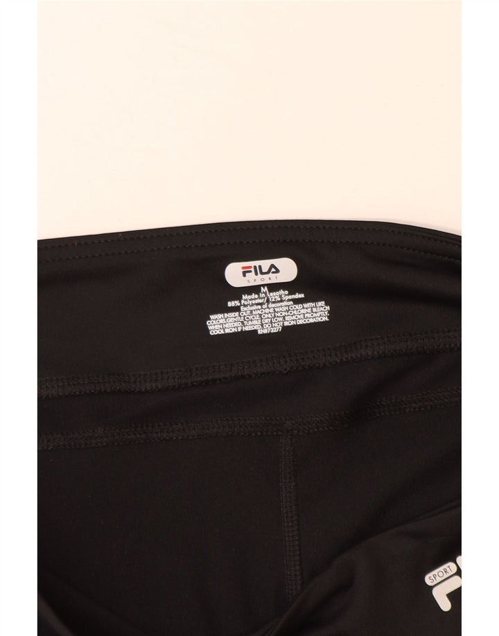 FILA Leggings Capri Femme UK 44 Polyester Noir Moyen