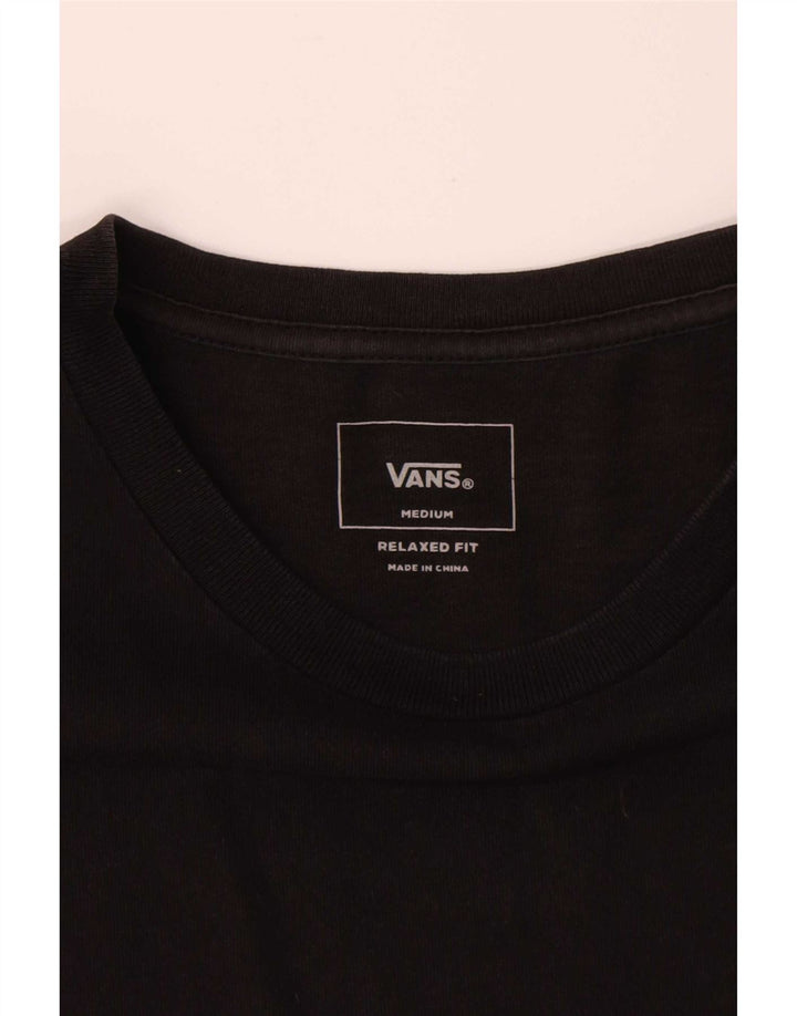 Vans T-shirt coupe décontractée pour homme en coton noir moyen