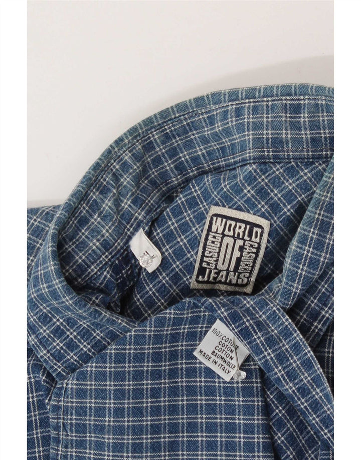 Casucci Chemise Homme XL Bleu Carreaux Coton