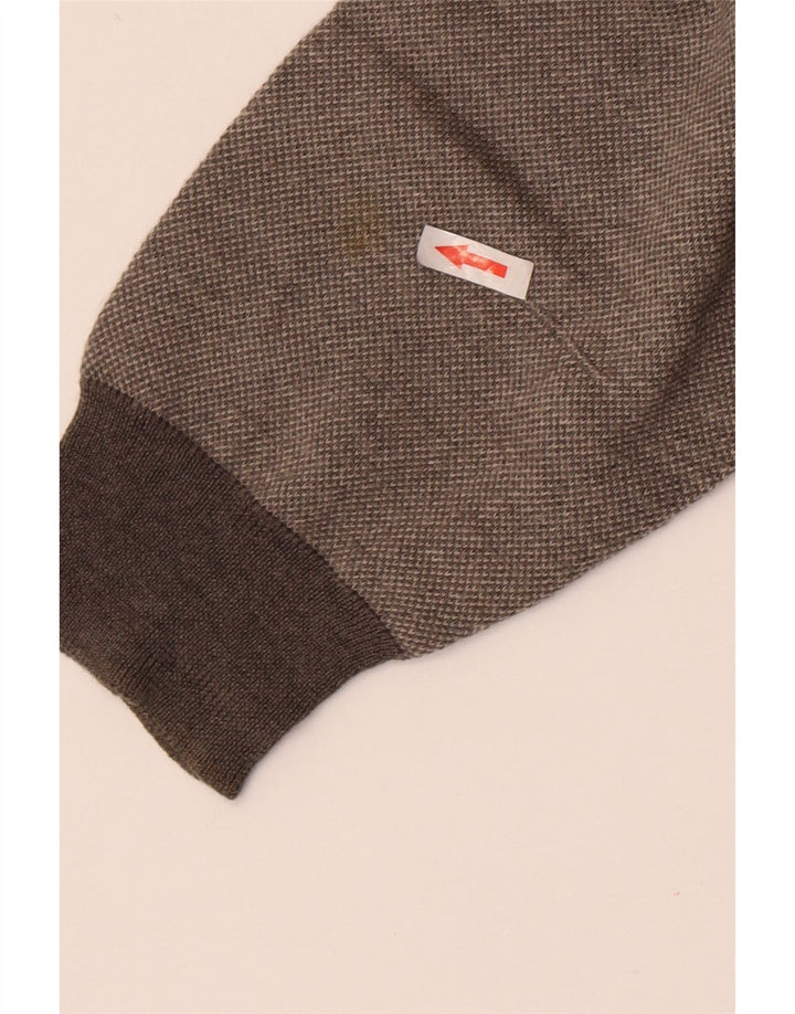 Marks & Spencer Pull col V pour homme en laine mérinos Gris Taille L