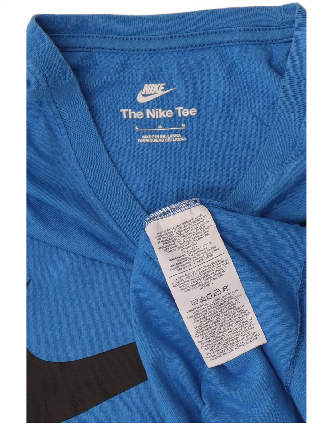 Nike T-shirt graphique pour homme en coton bleu Taille L