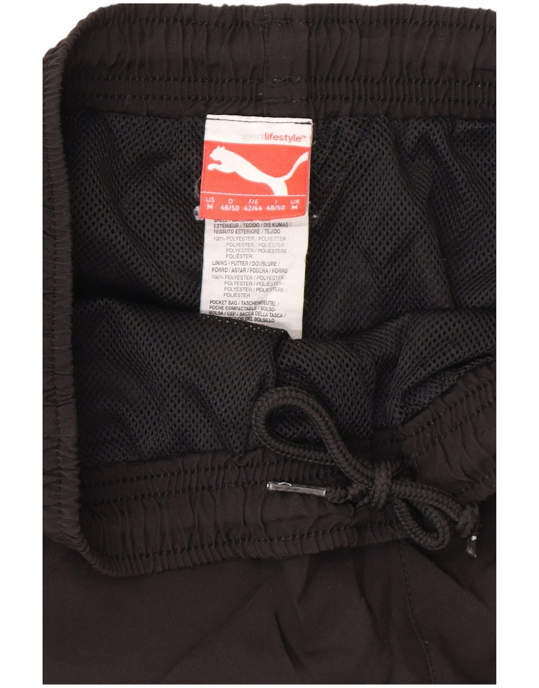 Puma Short de Sport Homme Noir Moyen Polyester