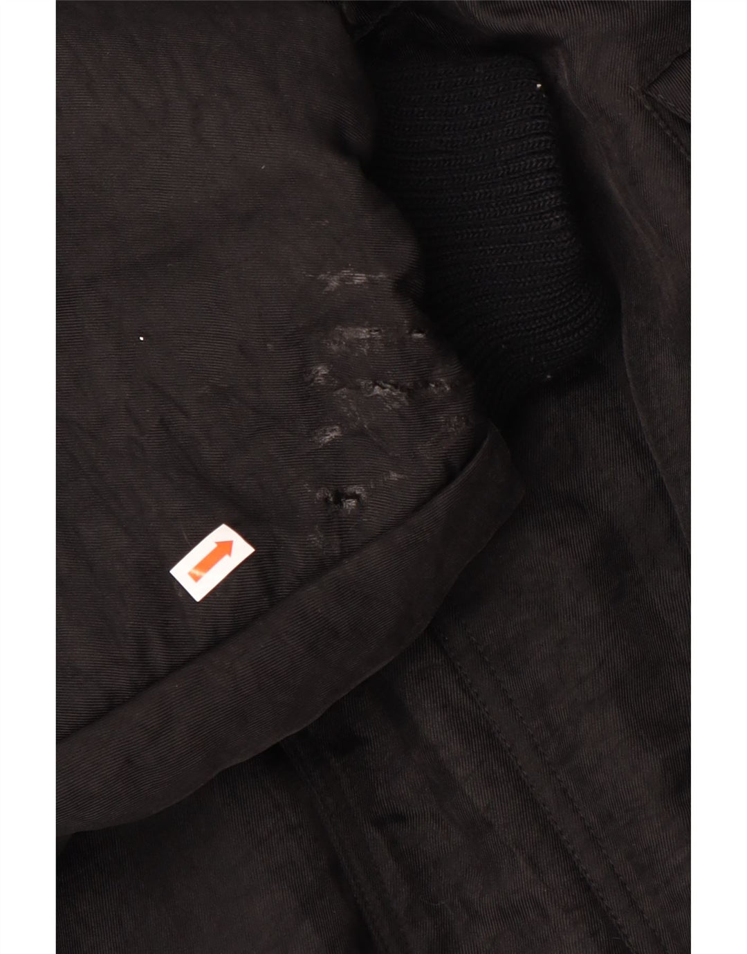 vintage Mens Loose Fit Veste rembourrée UK 38 Moyen Noir