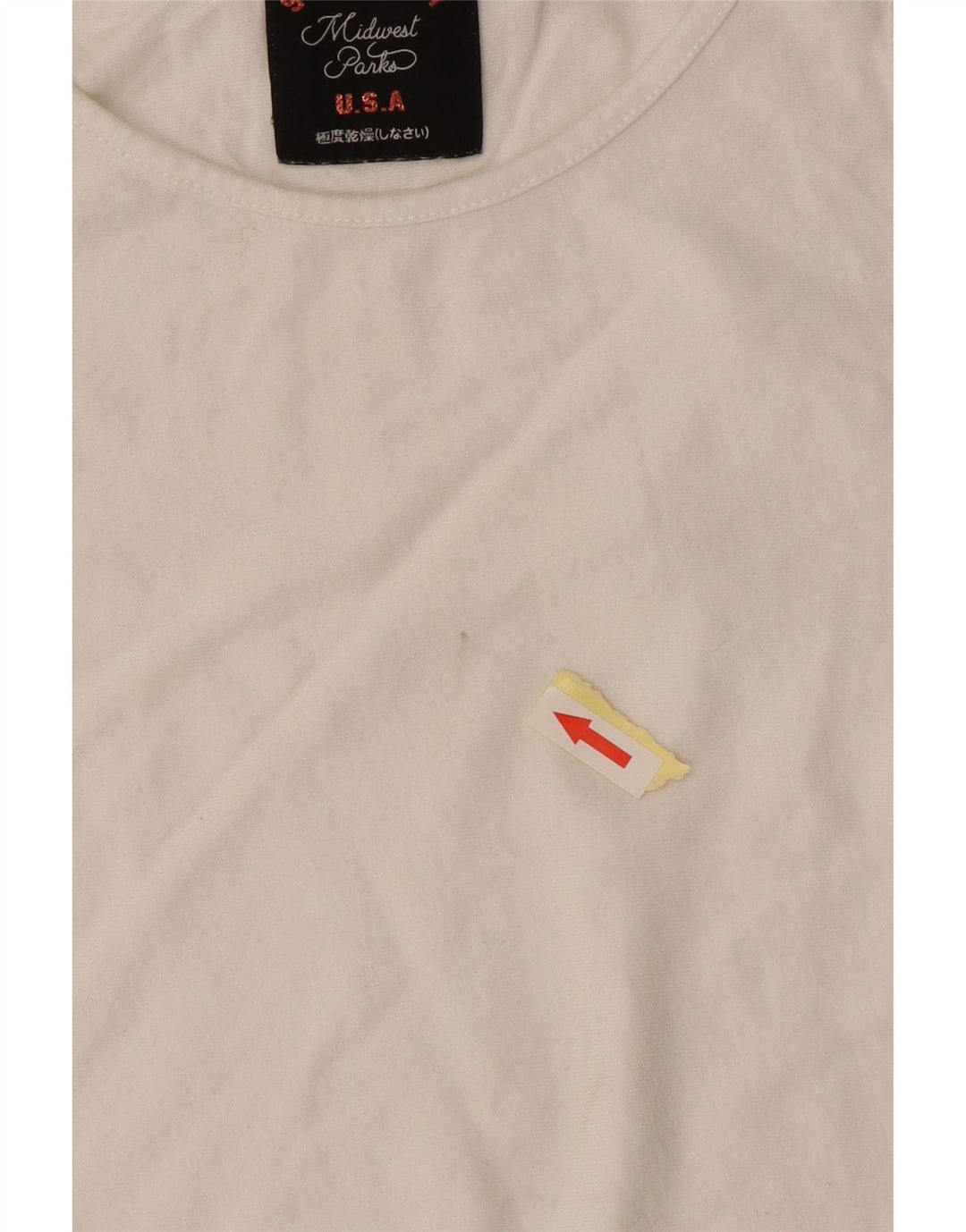 Superdry Femme Regular Fit T-Shirt Top UK 6 XS Blanc Cassé Coton