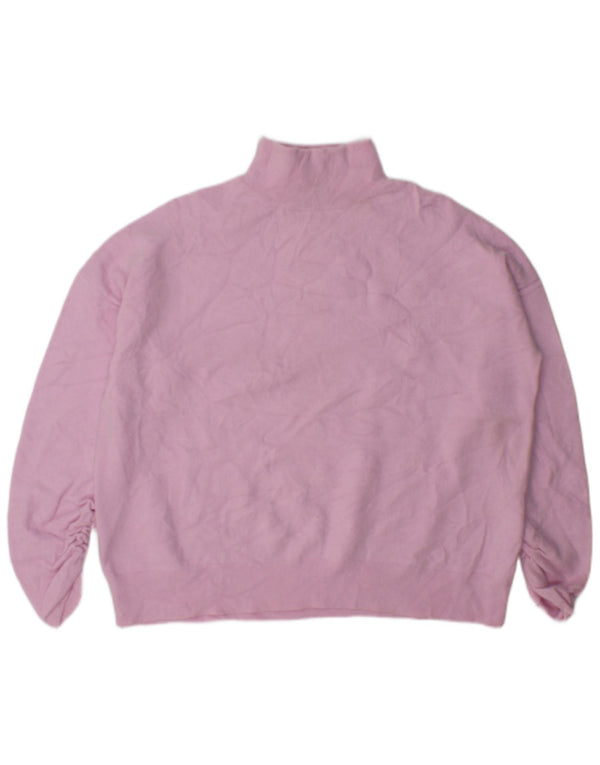 MINT VELVET Pull surdimensionné à col roulé pour femme UK 10 Petit Rose