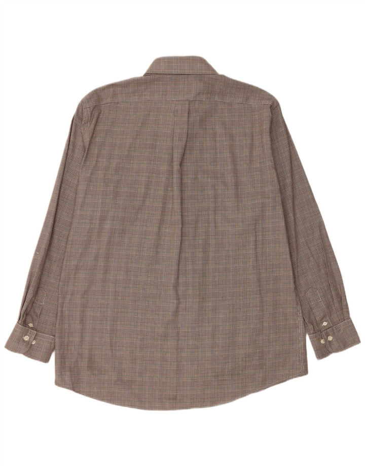 Ralph Lauren Chemise ajustée pour homme Taille 17 43 XL Pied-de-poule marron