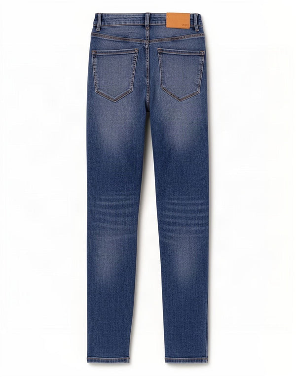 Zara Jean skinny femme EU 34 2XS W24 L26 Bleu Coton