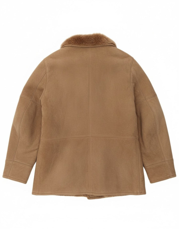 veste en peau de mouton homme vintage IT 52 XL peau de mouton marron