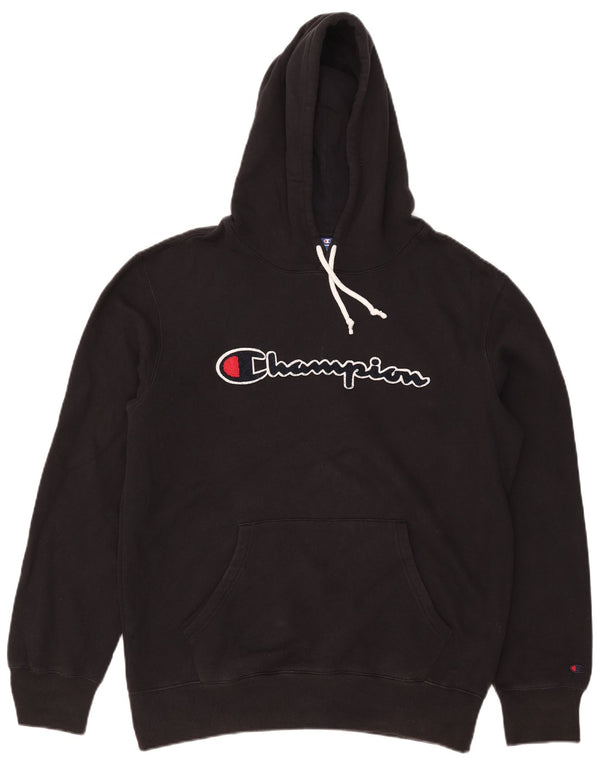 CHAMPION Pull à Capuche Graphique Homme XL Noir Coton