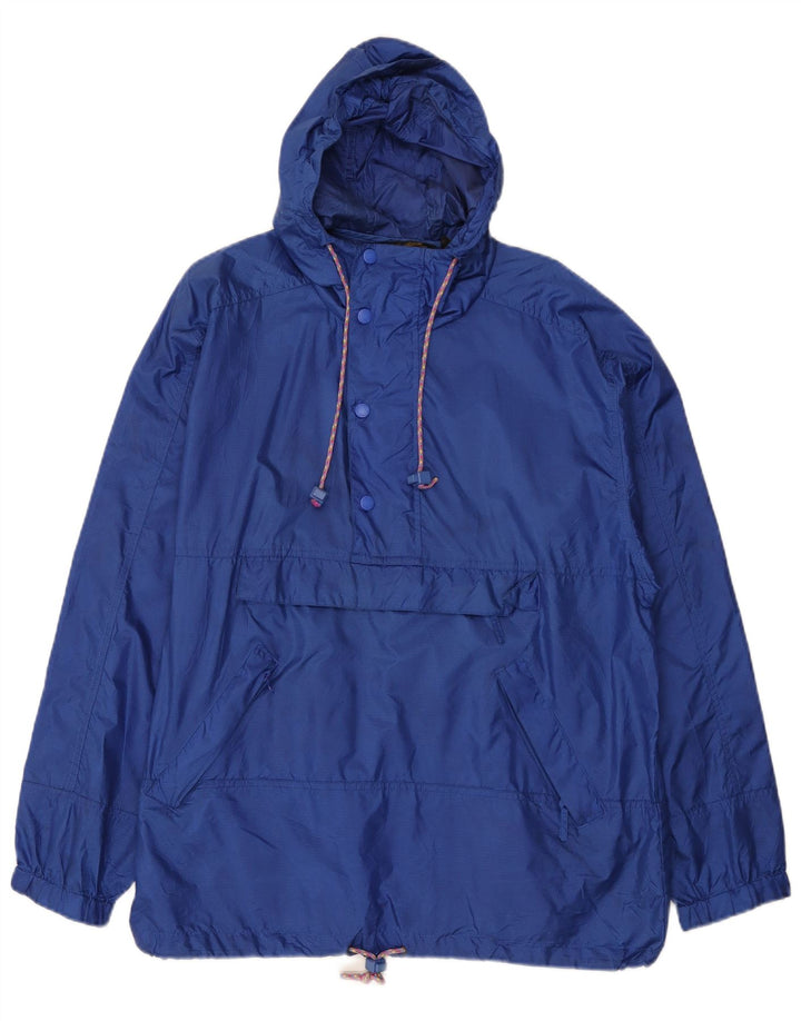 Eddie Bauer Veste de pluie à capuche pour homme UK 38 Bleu moyen Nylon