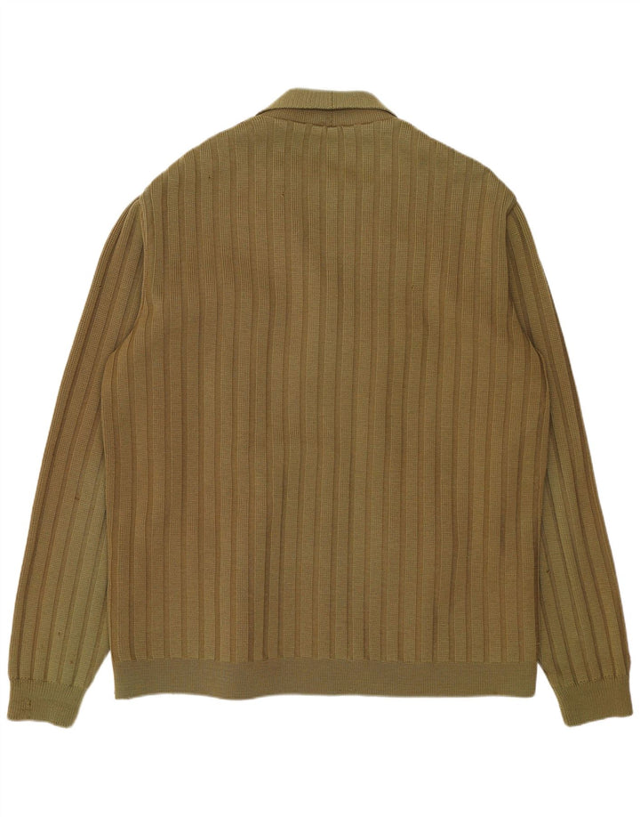 Renna Veste en daim tricoté pour homme UK 38 Kaki moyen