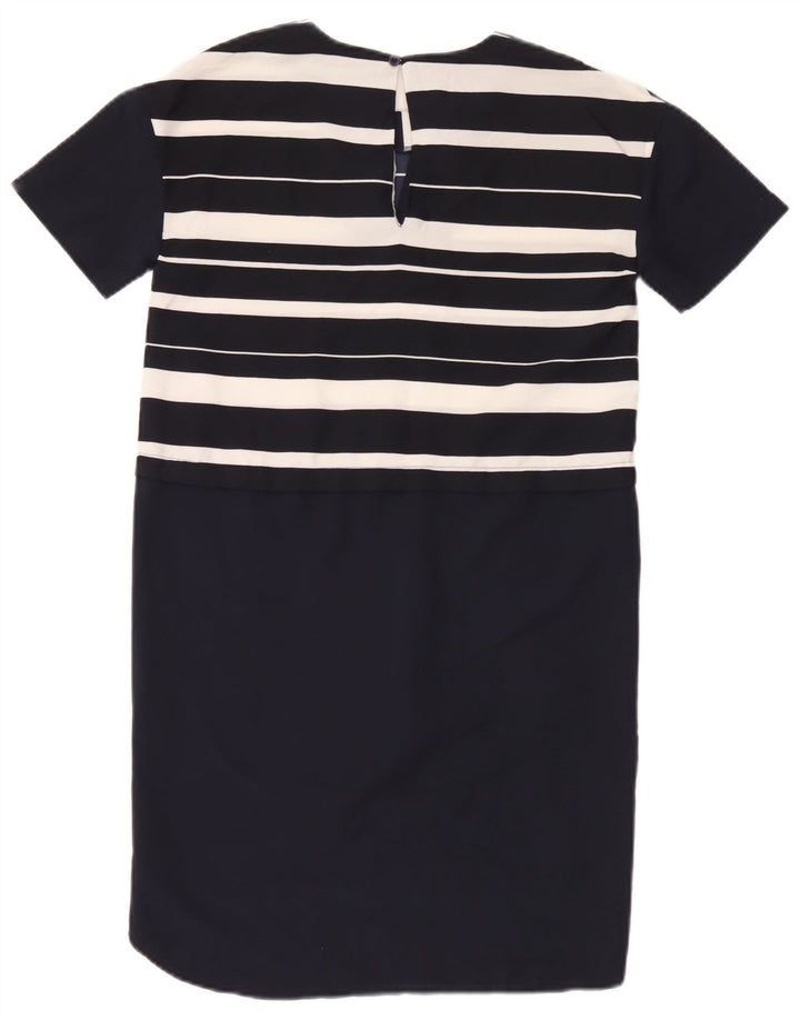 French Connection Robe droite pour femme UK 6 XS Bleu marine rayé en polyester