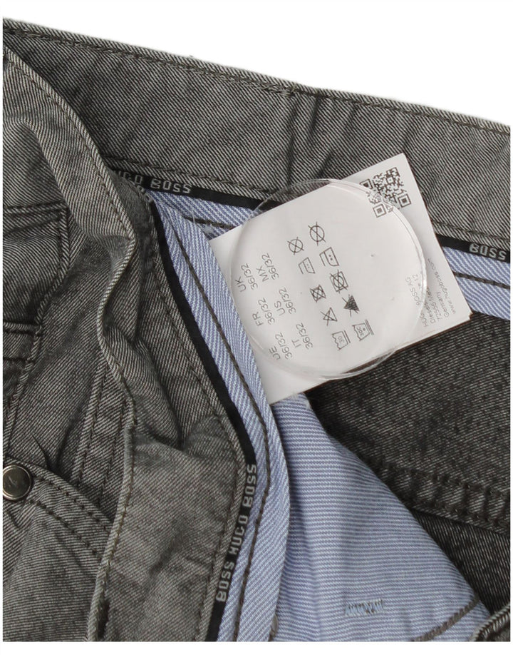 Hugo Boss Jean droit W36 L29 gris coton homme