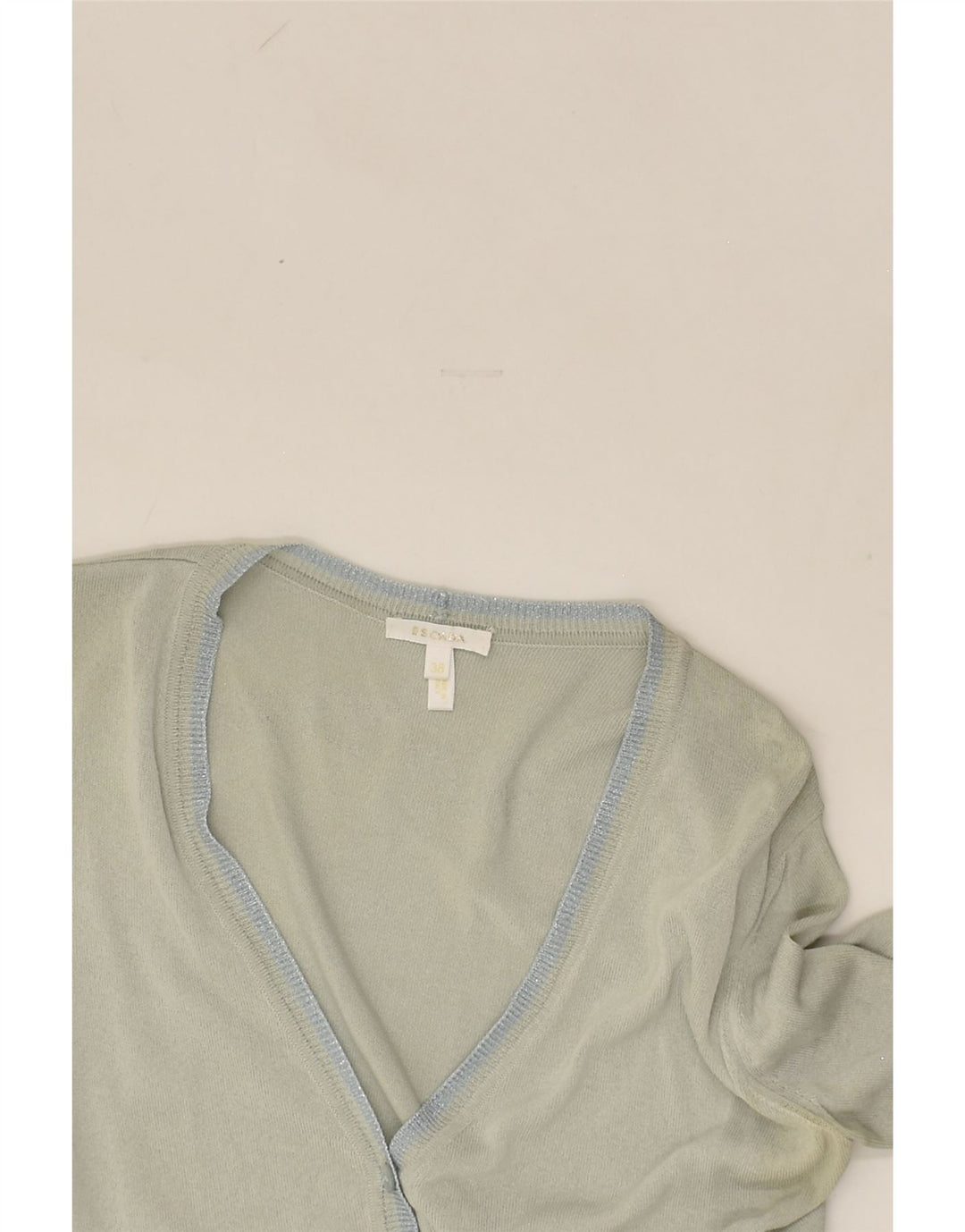ESCADA Womens Graphic Cardigan Sweater EU 38 Medium Green Cotton | Vintage Escada | Thrift | Second-Hand Escada | Used Clothing | Messina Hembry 