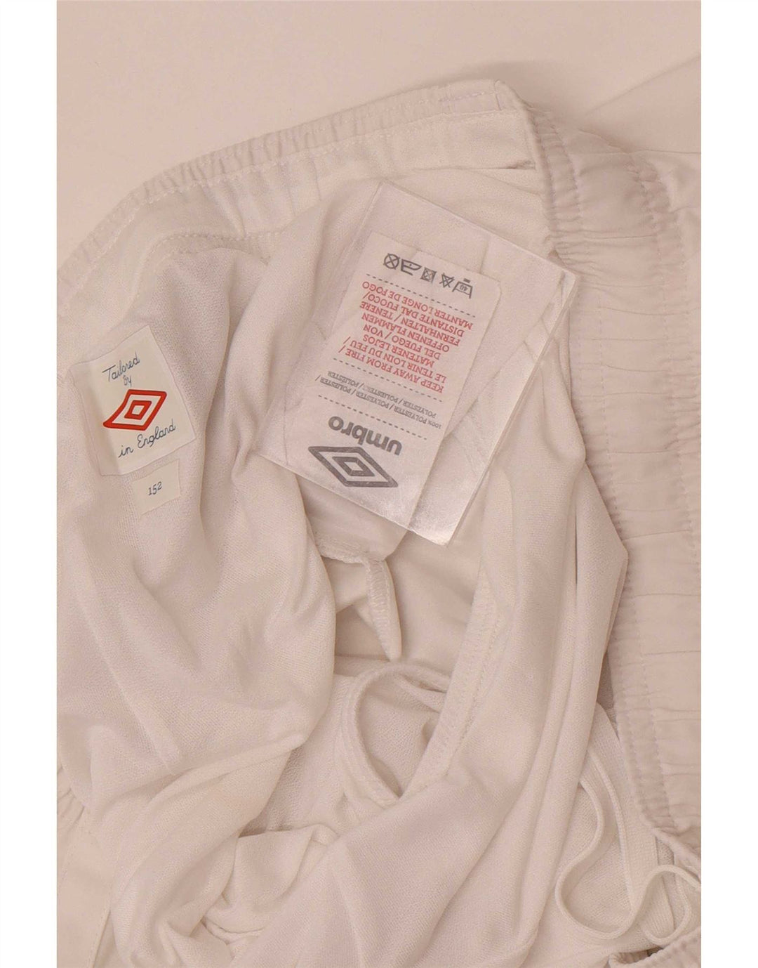 Umbro Short de Sport England Garçon 11-12 ans Blanc Polyester