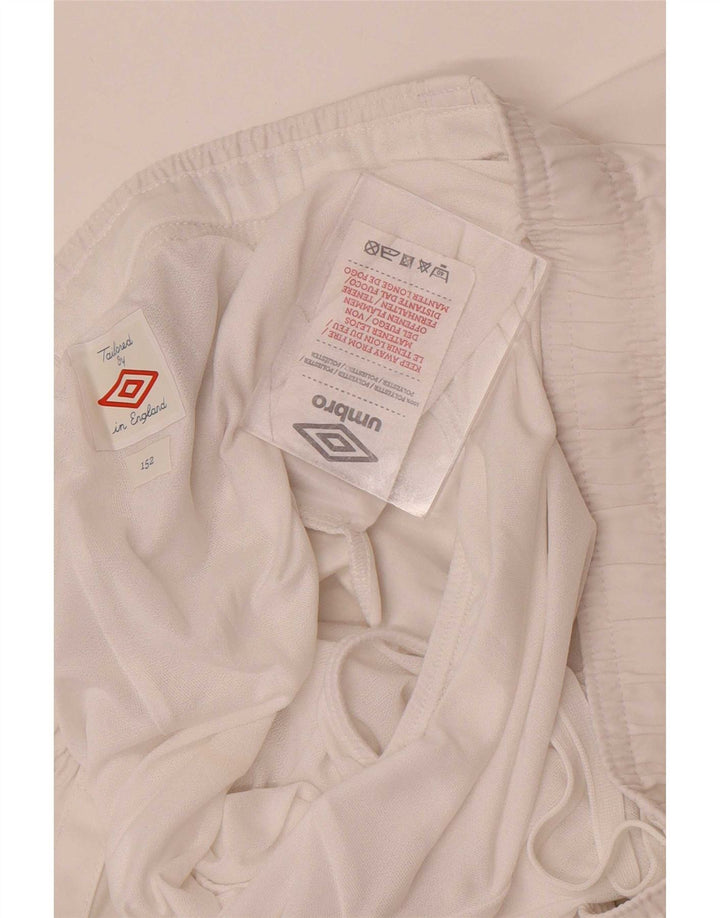 Umbro Short de Sport England Garçon 11-12 ans Blanc Polyester