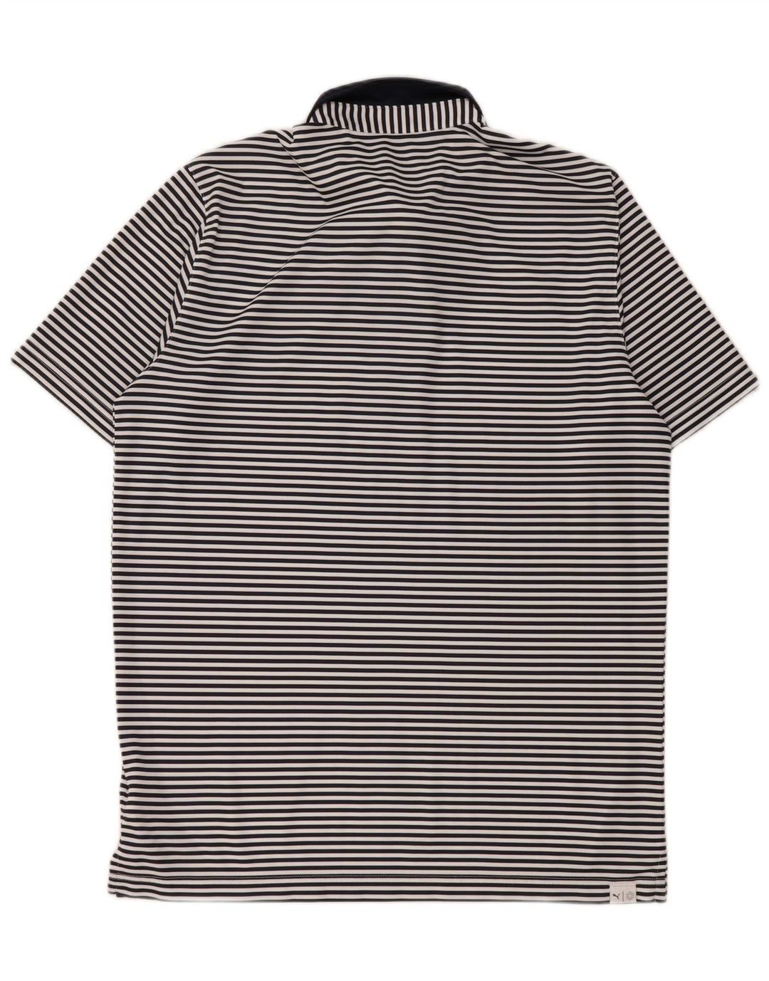 Puma Polo Homme Large Bleu Marine à Fines Rayures Polyester