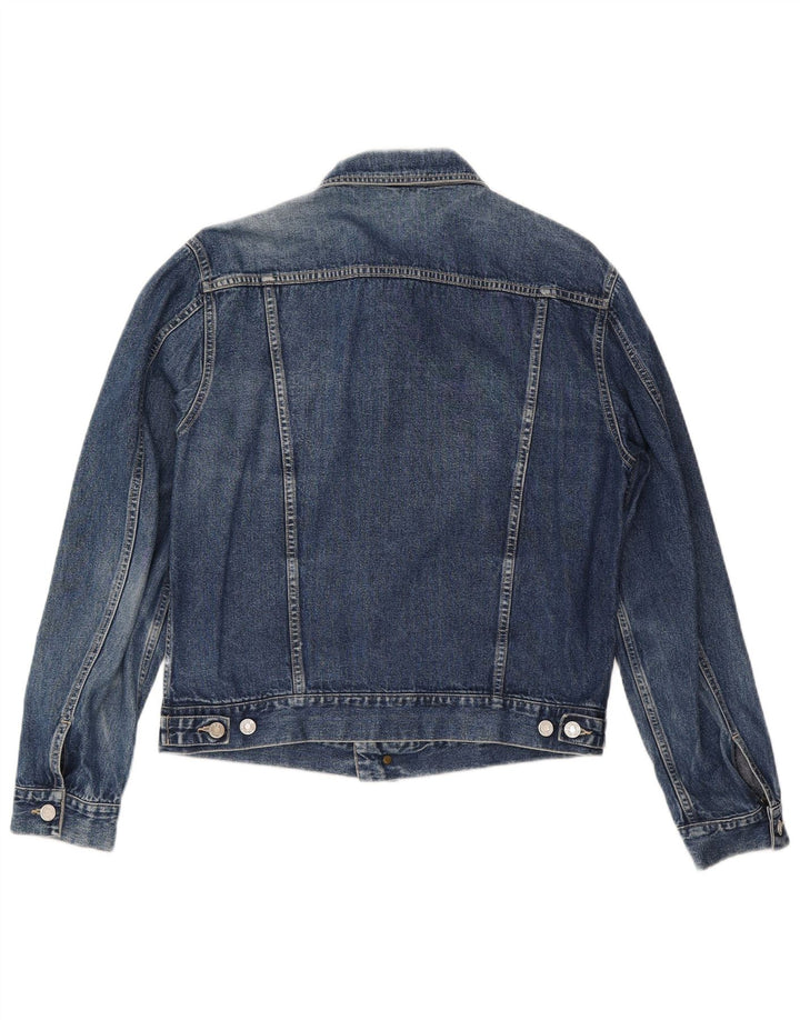BENETTON Womens Denim Jacket UK 14 Medium Blue Cotton