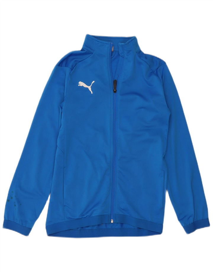 Puma Veste de survêtement garçon 13-14 ans Bleu Polyester