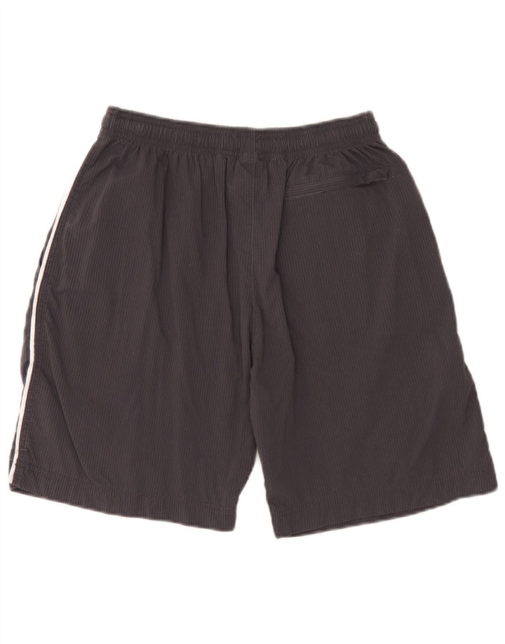 Short de sport Nike pour hommes, petit, gris à fines rayures
