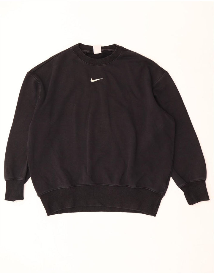 Nike Sweat-shirt coupe ample pour homme en coton noir Taille S