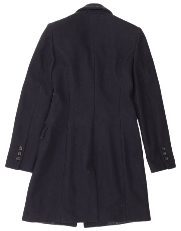 Iceberg Manteau Femme UK 10 Petite Laine Bleu Marine