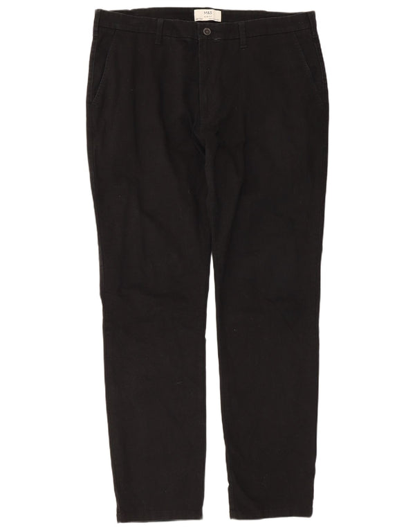 Marks & Spencer Pantalon Chino Slim Fit Homme W38 L33 Coton Noir