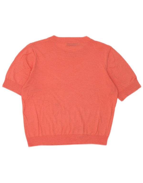 Zara Womens Crop Blouse Top UK 10 Petit Orange