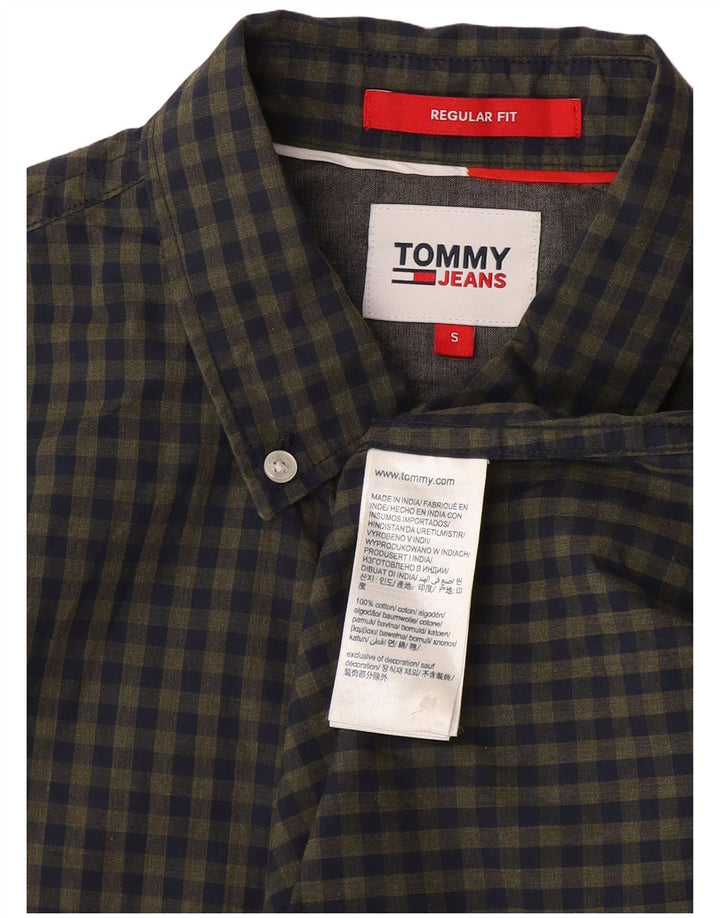 Tommy Hilfiger Chemise coupe classique pour homme en coton vichy bleu marine petit