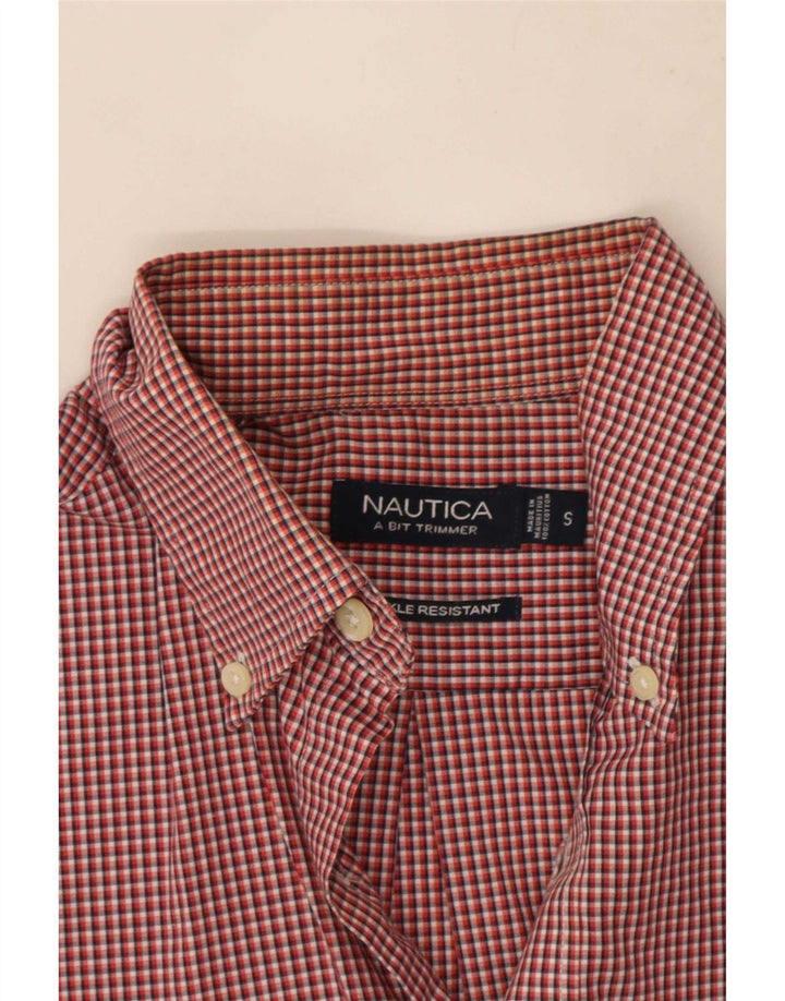 Nautica Chemise Homme Petit Vichy Rouge Coton