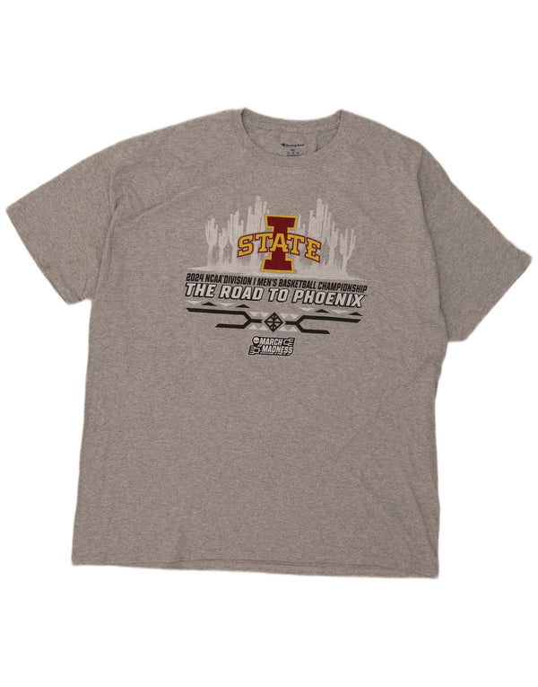 Champion Hommes Lowa State Cyclones T-Shirt Graphique Top 2XL Gris Coton