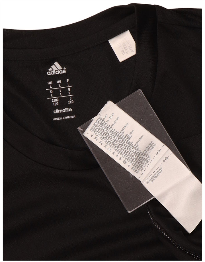 ADIDAS Hommes Climalite T-Shirt Haut Grand Noir Polyester