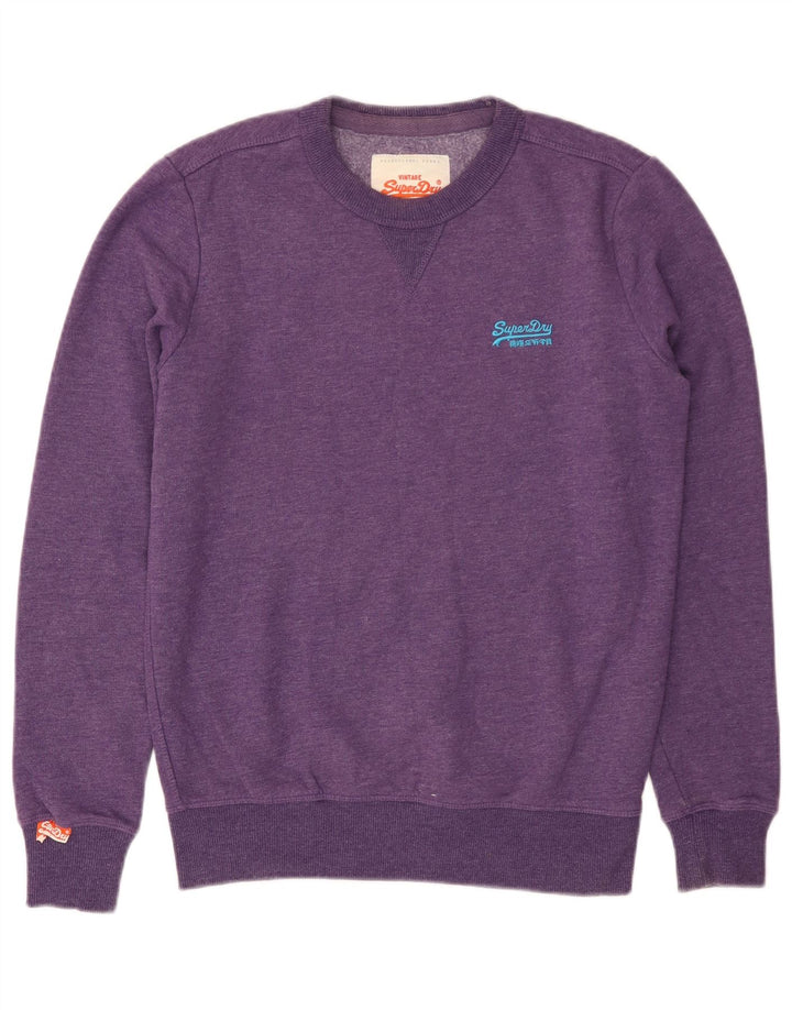 SUPERDRY Sweat-Shirt Homme Petit Violet Coton