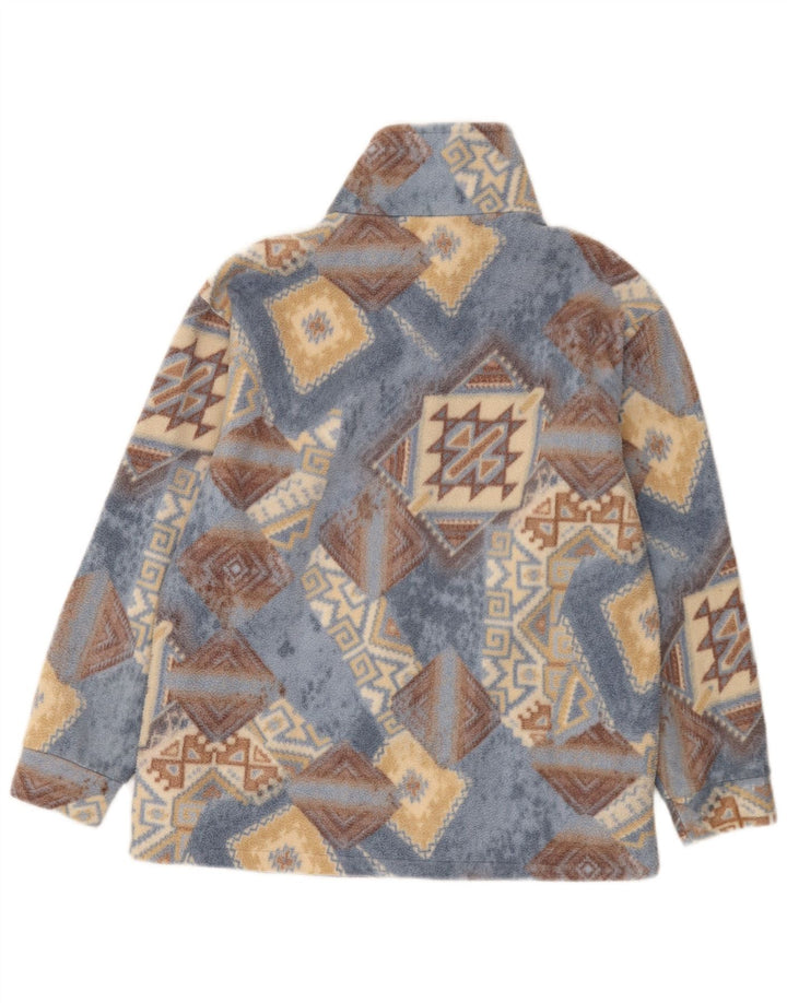 Alaskan Veste polaire surdimensionnée pour femme UK 10 Petit motif géométrique multicolore