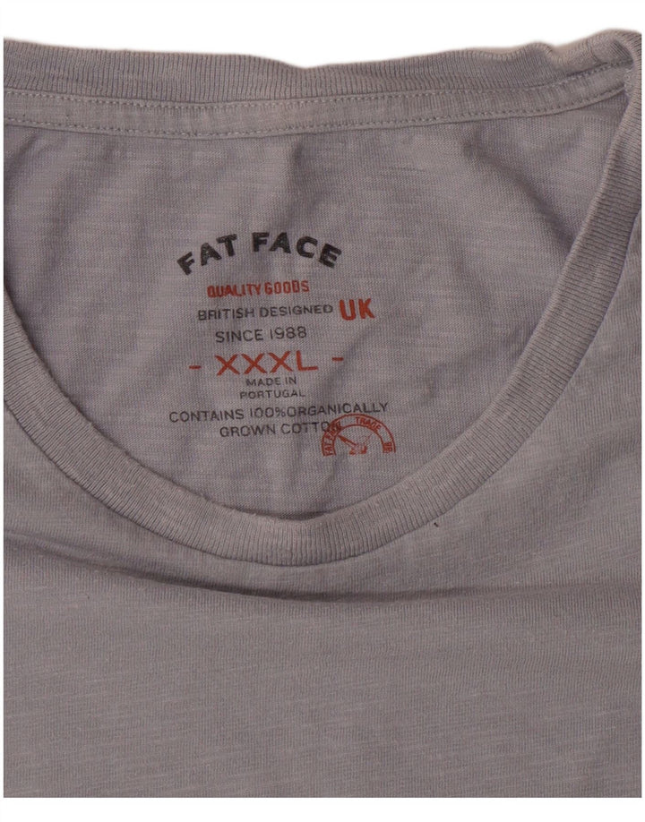 Fat Face T-Shirt Graphique Femme Top 3XL Gris Coton Moto