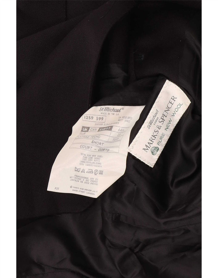 Marks & Spencer Veste blazer St. Michael 2 boutons pour homme UK 44 XL Noir