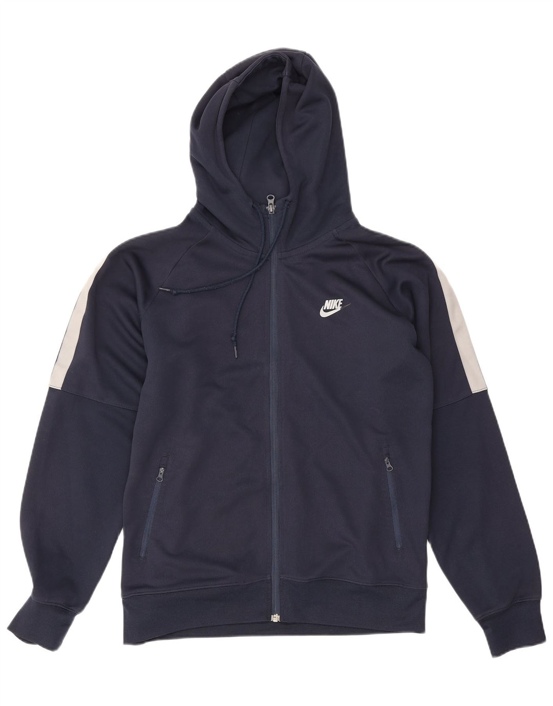 Nike Pull à capuche zippé pour homme en polyester color block bleu marine moyen