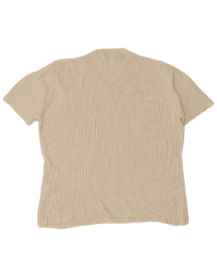 Zara Homme T-Shirt Top Large Beige Coton