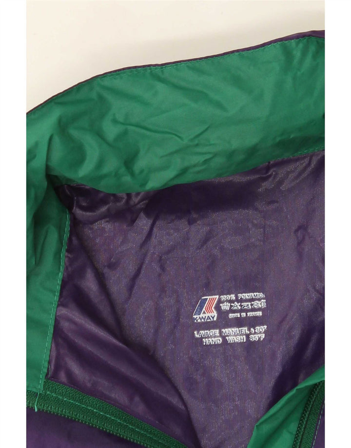 K-Way Veste de pluie à capuche pour homme UK 38 Violet moyen Colourblock Polyamide