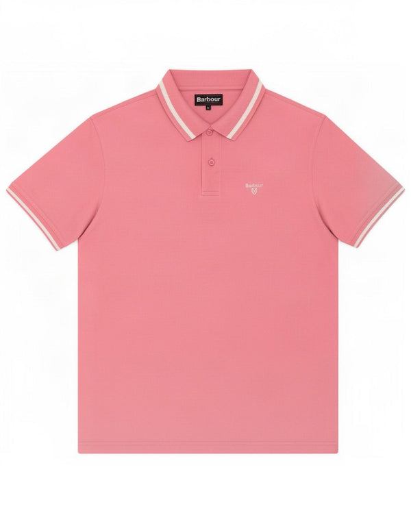 Barbour Polo Homme XL Coton Rose