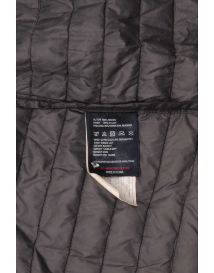 Puffa Manteau rembourré à capuche pour femme UK 8 Small Noir Nylon