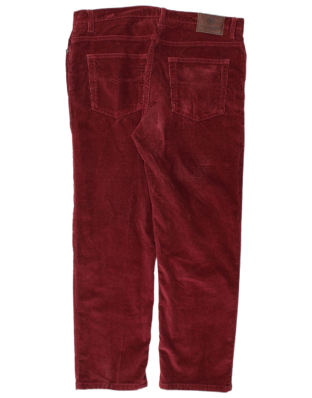 MARKS & SPENCER Pantalon en Velours Côtelé Blue Harbor Homme W36 L29 Bordeaux