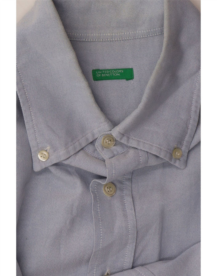 BENETTON Chemise Homme Grand Bleu