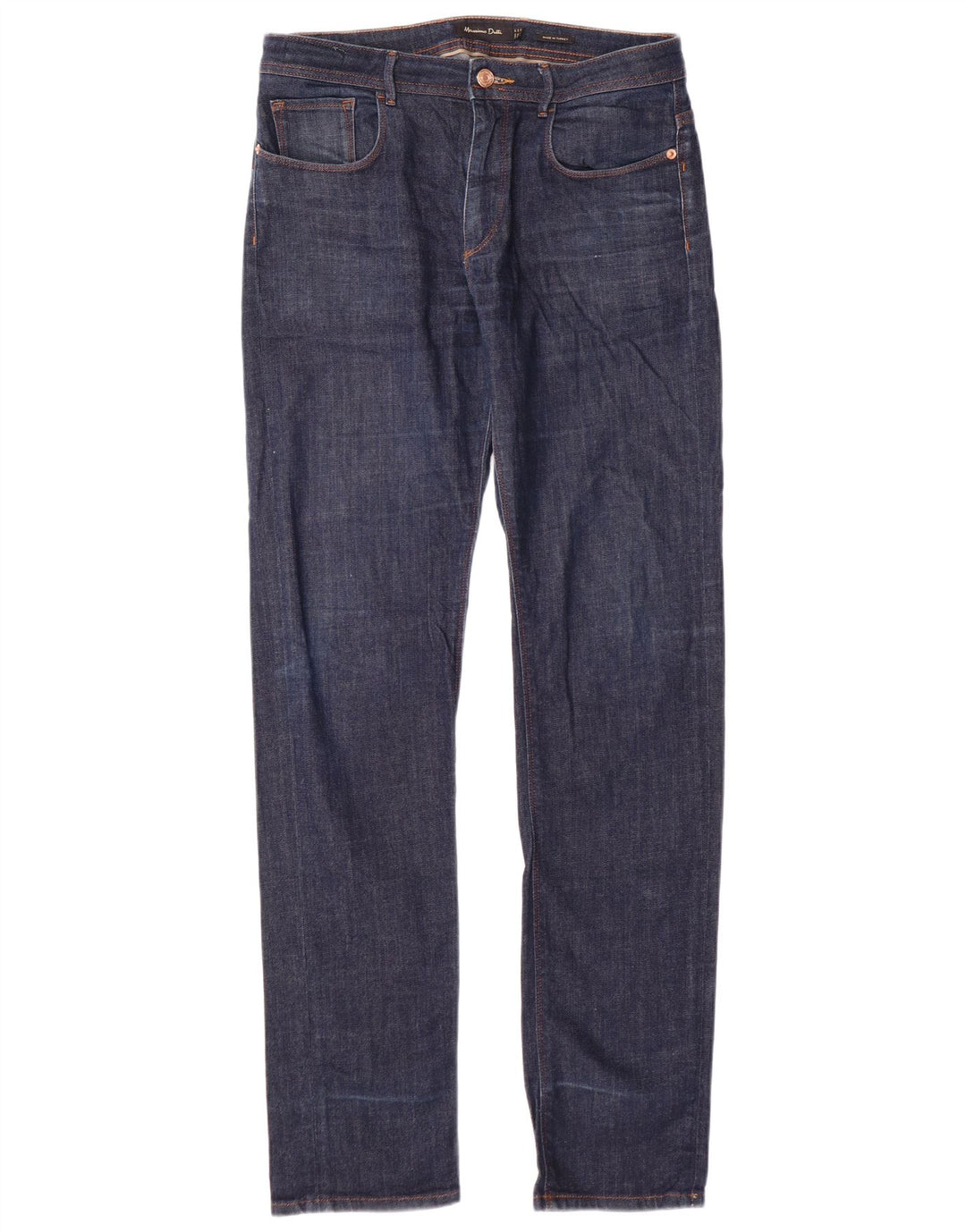 MASSIMO DUTTI Jean Slim Homme EU 38 Small W30 L34 Bleu Marine Coton