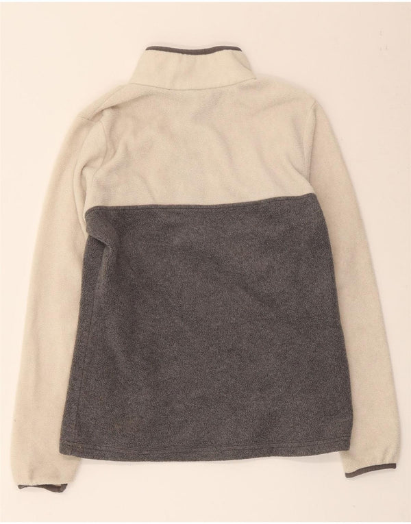 Columbia Pull polaire à col boutonné pour femme UK 10 Small Gris Colorblock