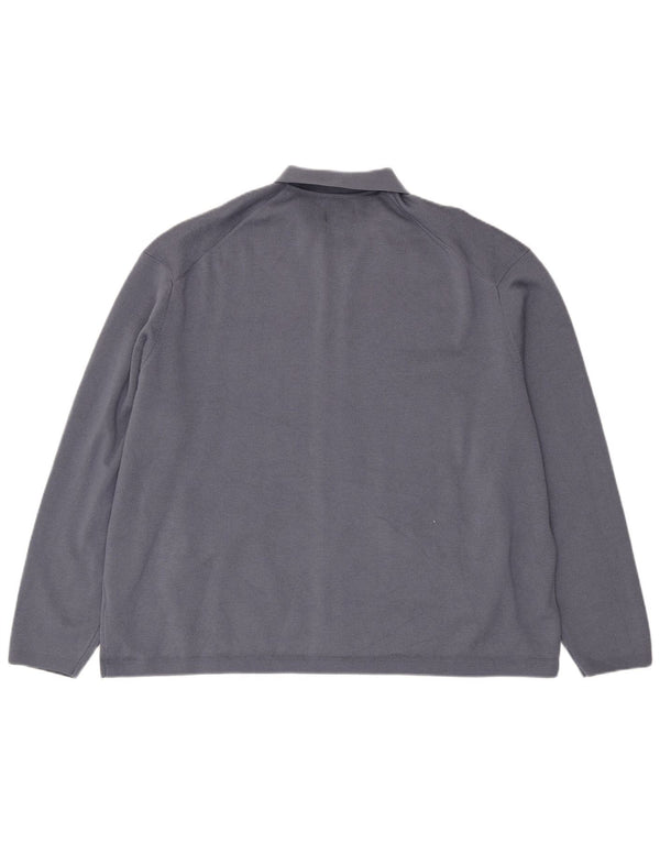 Marks & Spencer Pull Cardigan Homme 4XL Bleu Polyester
