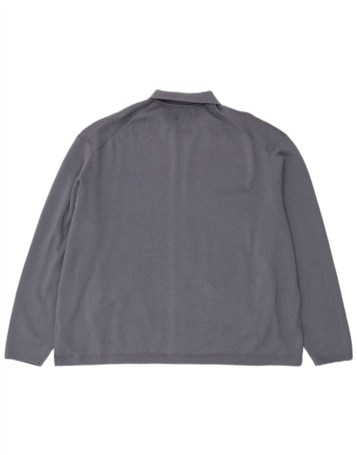 Marks & Spencer Pull Cardigan Homme 4XL Bleu Polyester