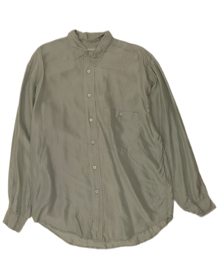 Chemise Homme Vintage Grande Soie Verte