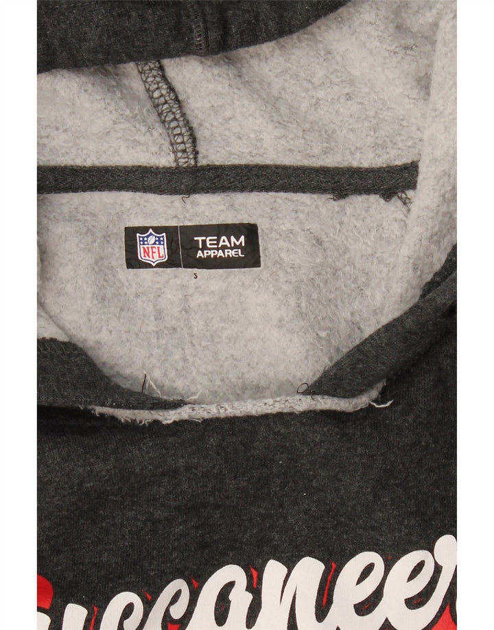 NFL TEAM APPAREL Womens Oversized Hoodie Jumper UK 10 Small Grey Vintage NFL TEAM APPAREL and Second-Hand NFL TEAM APPAREL from Messina Hembry 